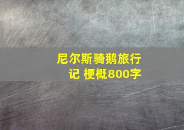 尼尔斯骑鹅旅行记 梗概800字